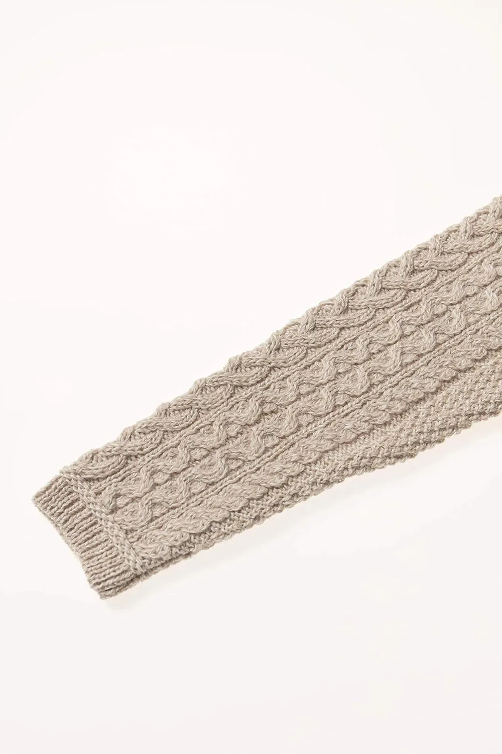 Aran Crafts Women's Irish Cable Knitted Wool Side Zip Cardigan (100% Merino Wool)