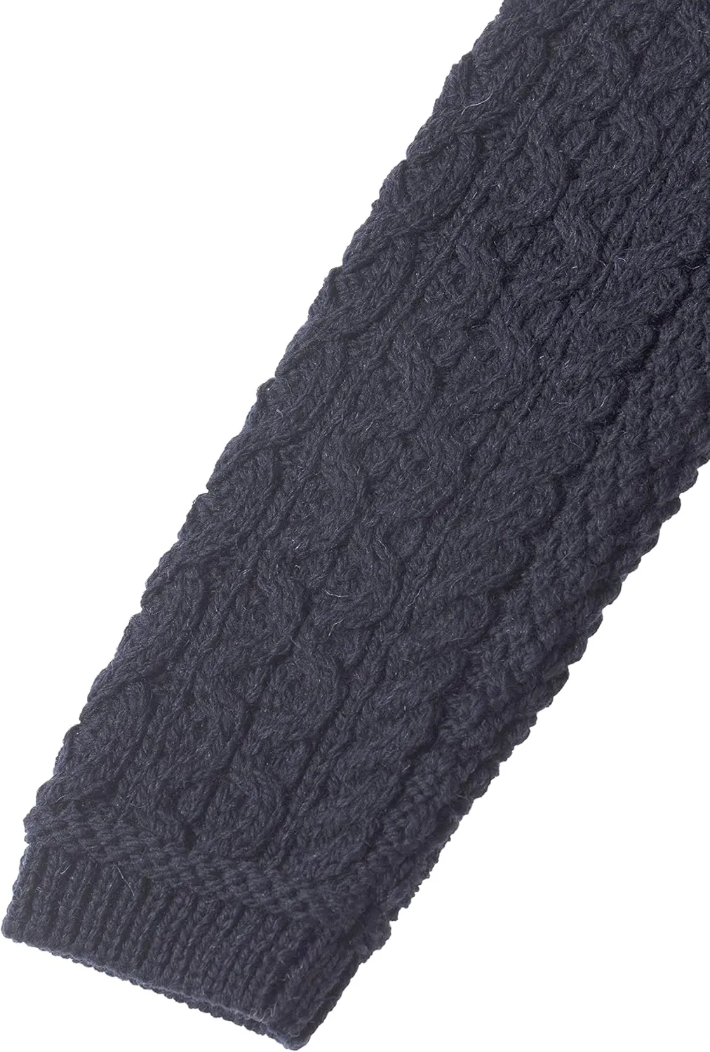 Aran Crafts Women's Irish Cable Knitted Wool Side Zip Cardigan (100% Merino Wool)