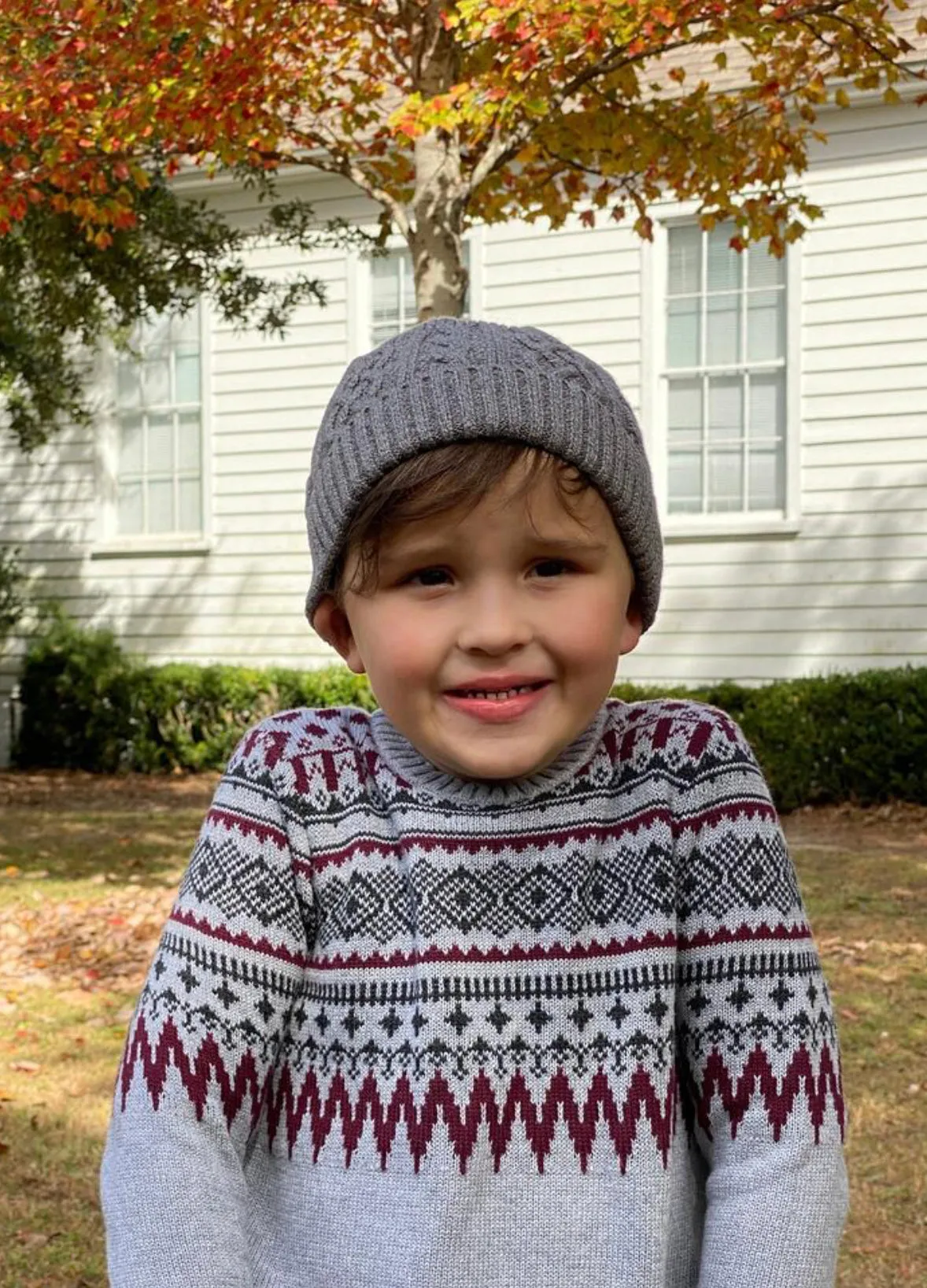 Arcadia Grey Cotton Beanie Hat - Select Size