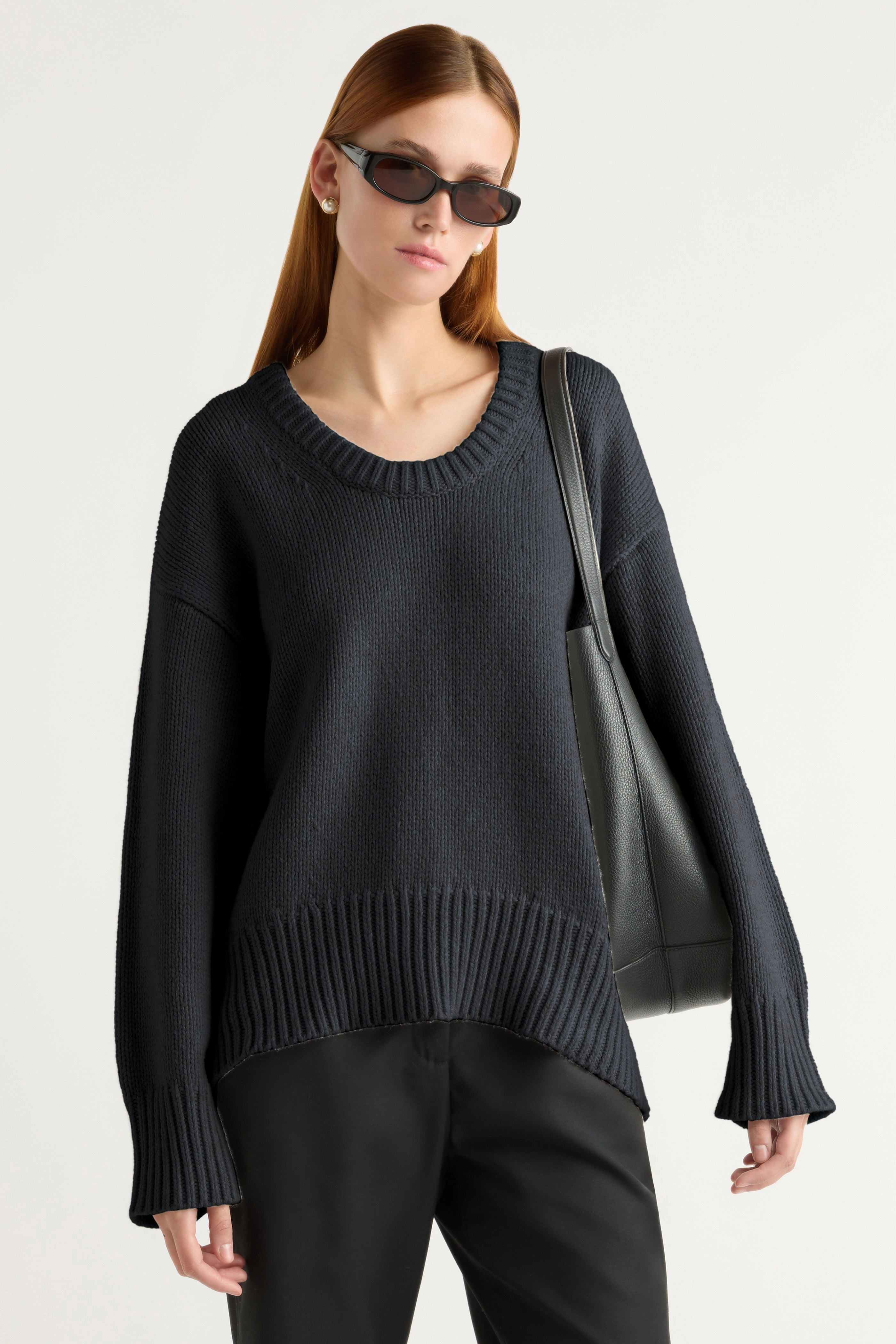 Sleek Performance Luxury Comfort Archie Deep U-Neck Sweater