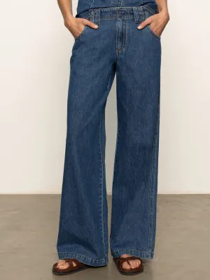 Arden Wide Leg Jeans Perfect Storm WrinkleFreeFinish Versatile Look