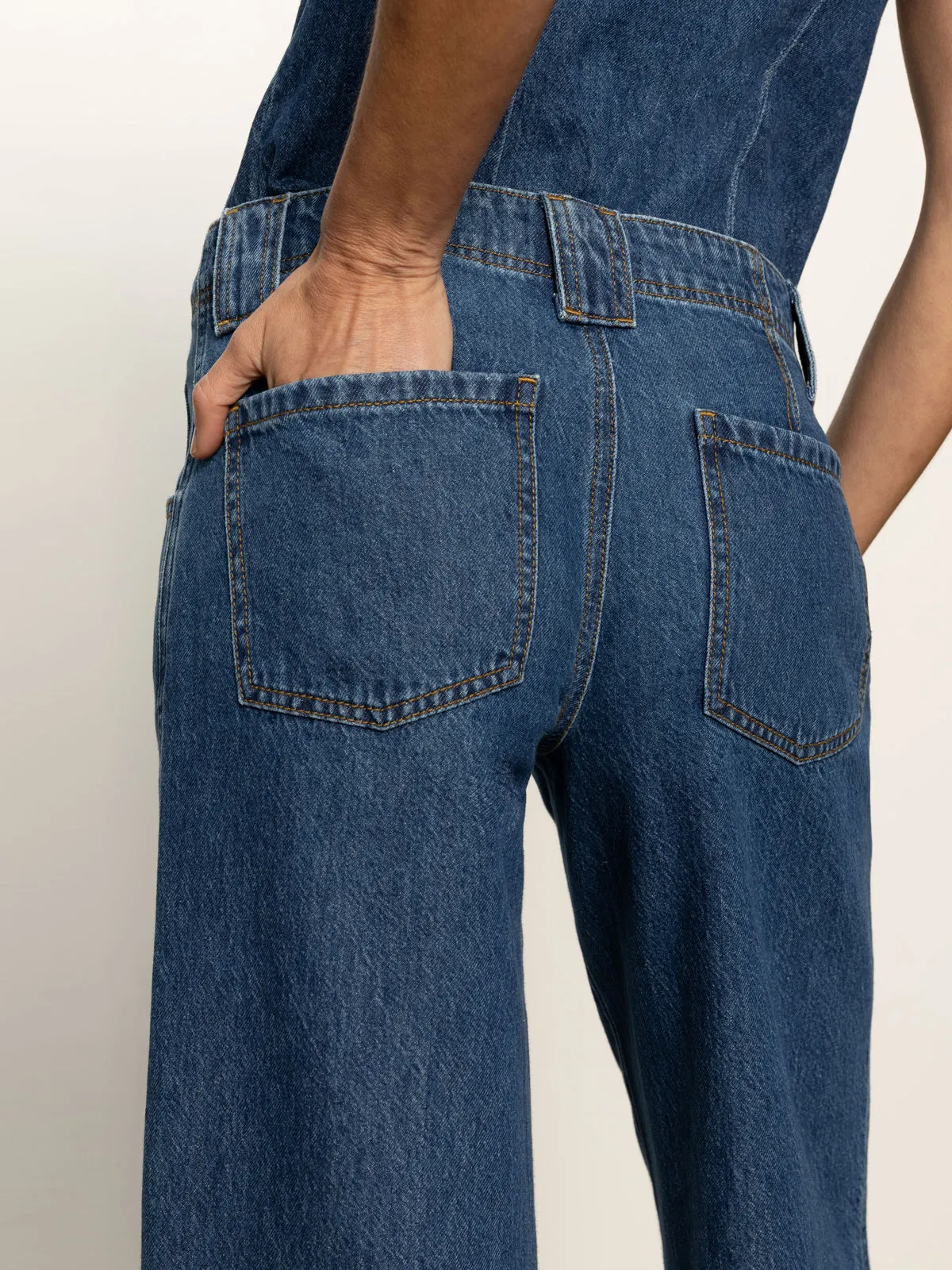 Zip-off legs Light Reflective Details Arden Wide Leg Jeans Perfect Storm