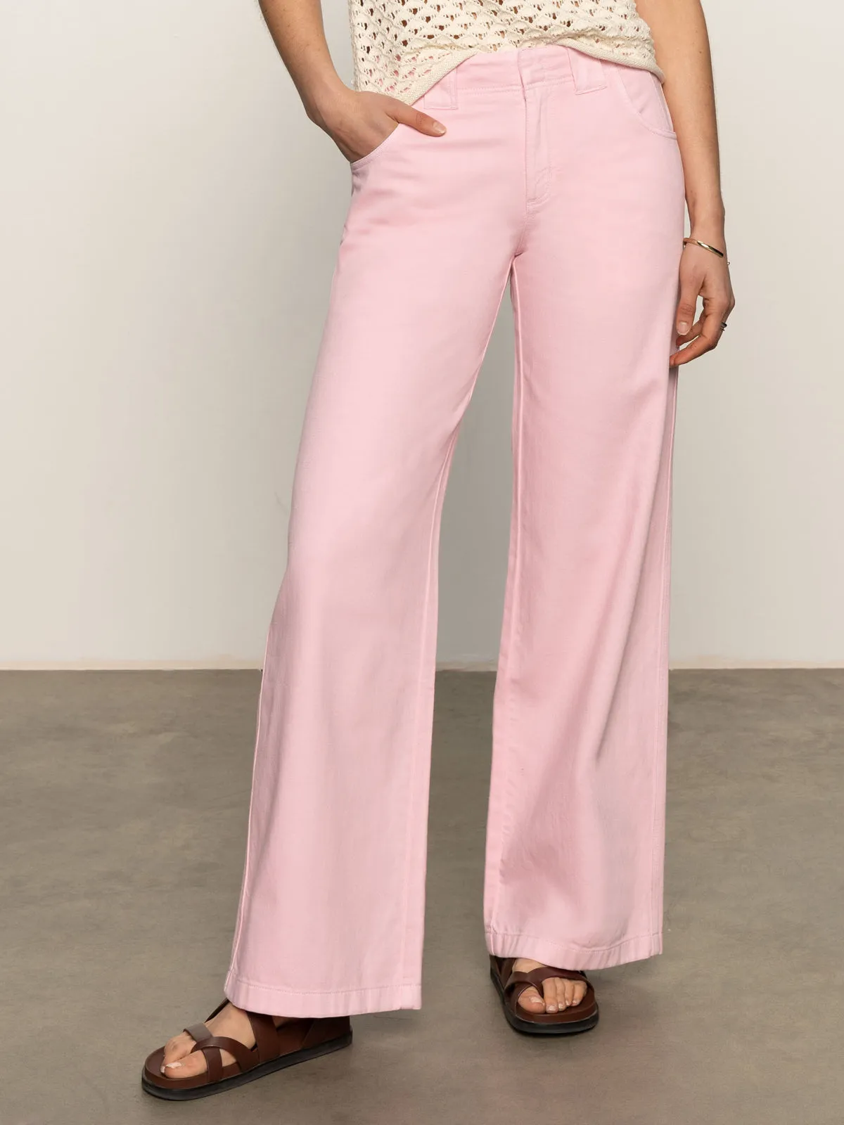 Arden Wide Leg Jeans Washed Cherry Blossom Comfortable Style Movement Ready