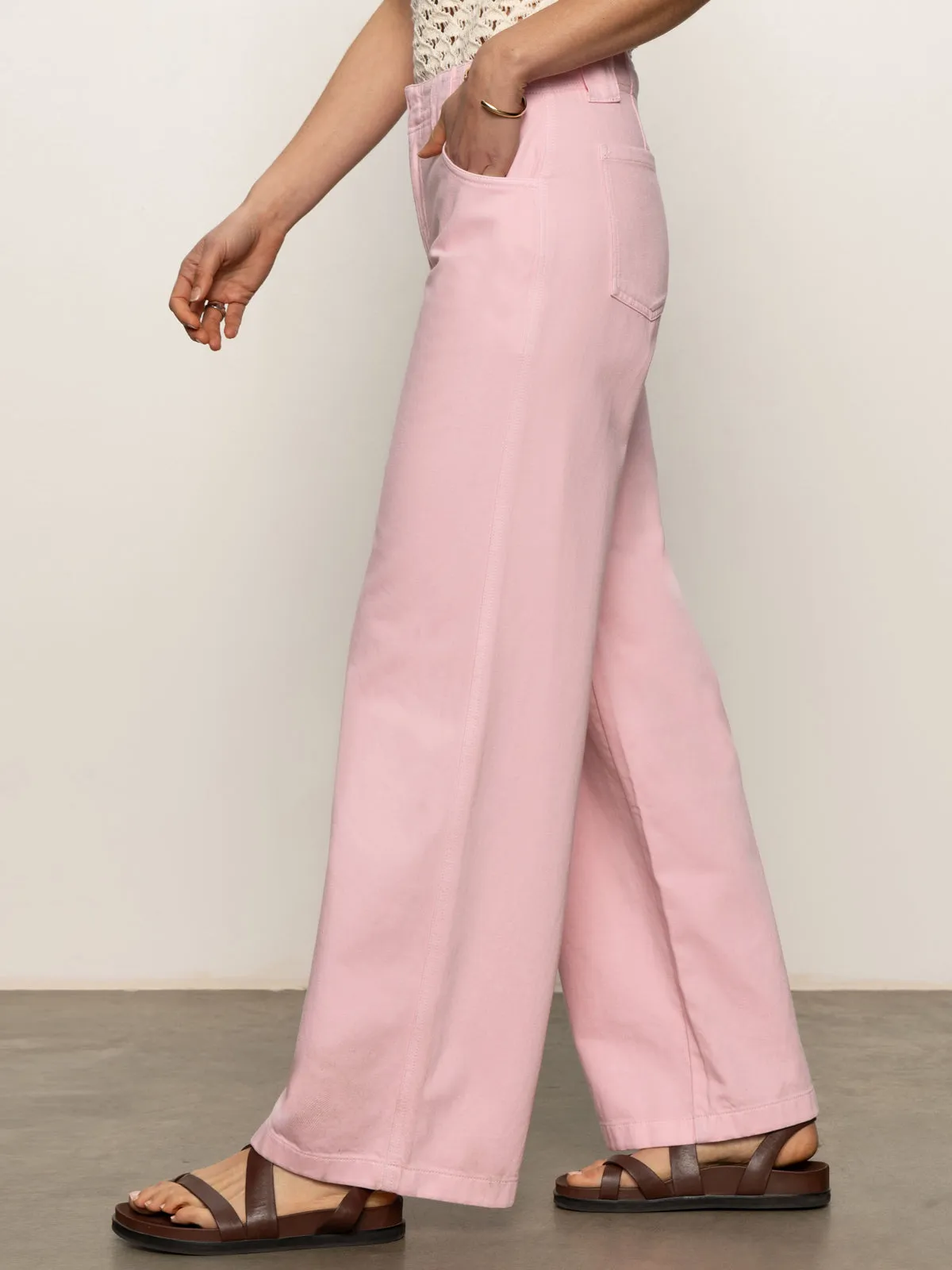 All-Day Wear Arden Wide Leg Jeans Washed Cherry Blossom