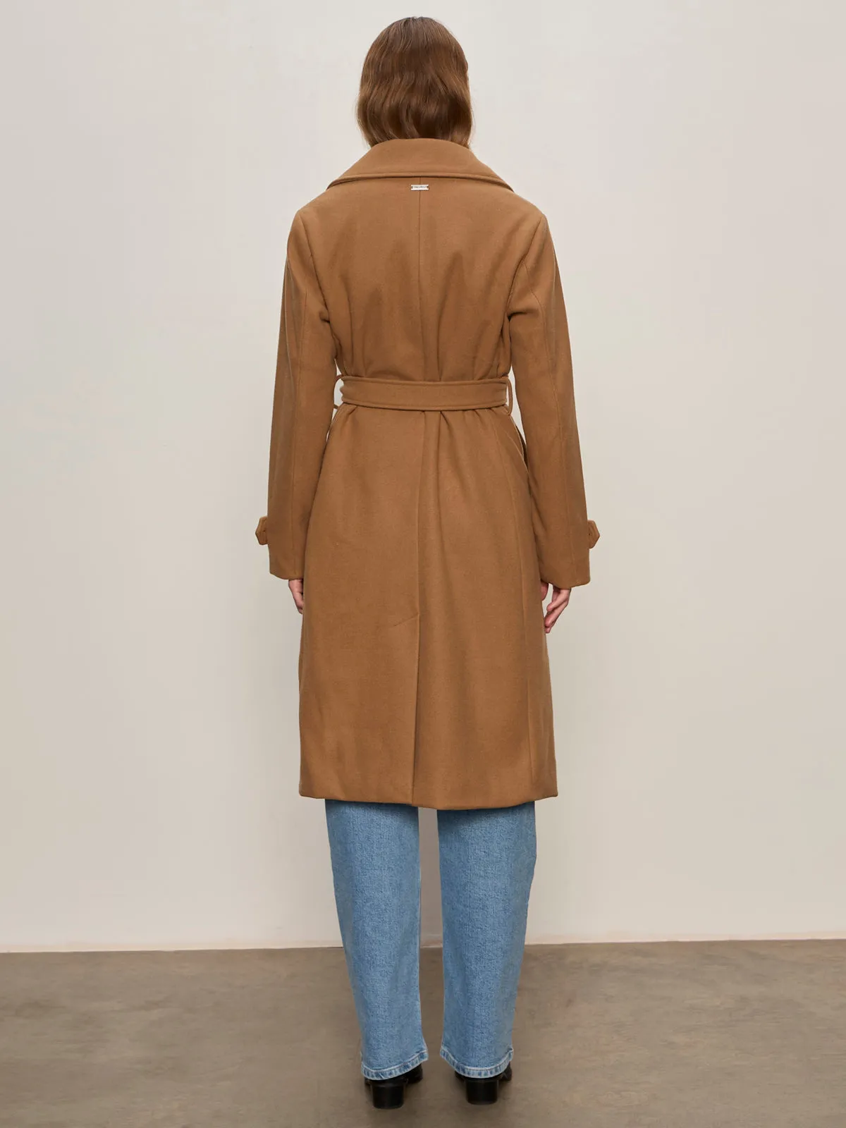 Aria Wrap Coat Camel Insulated Comfort