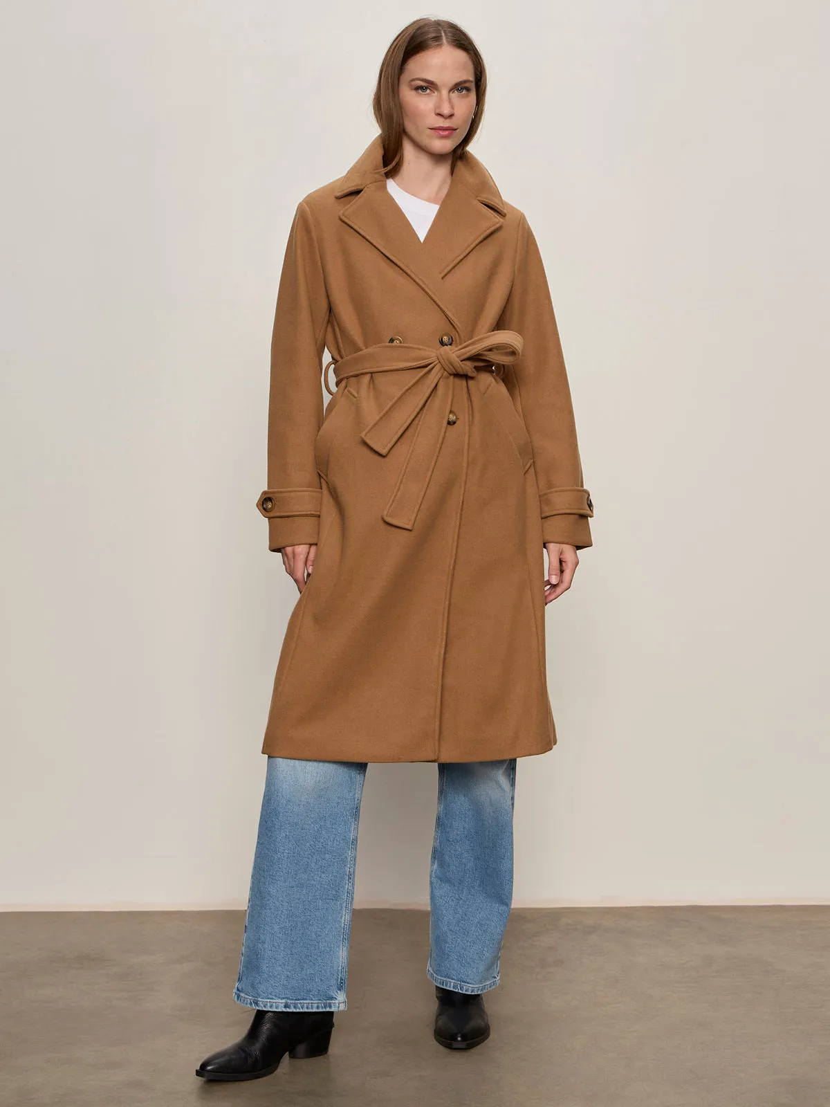 Aria Wrap Coat Camel Soap