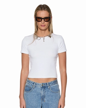 ARISE SS TEE WHITE stain resistant coating