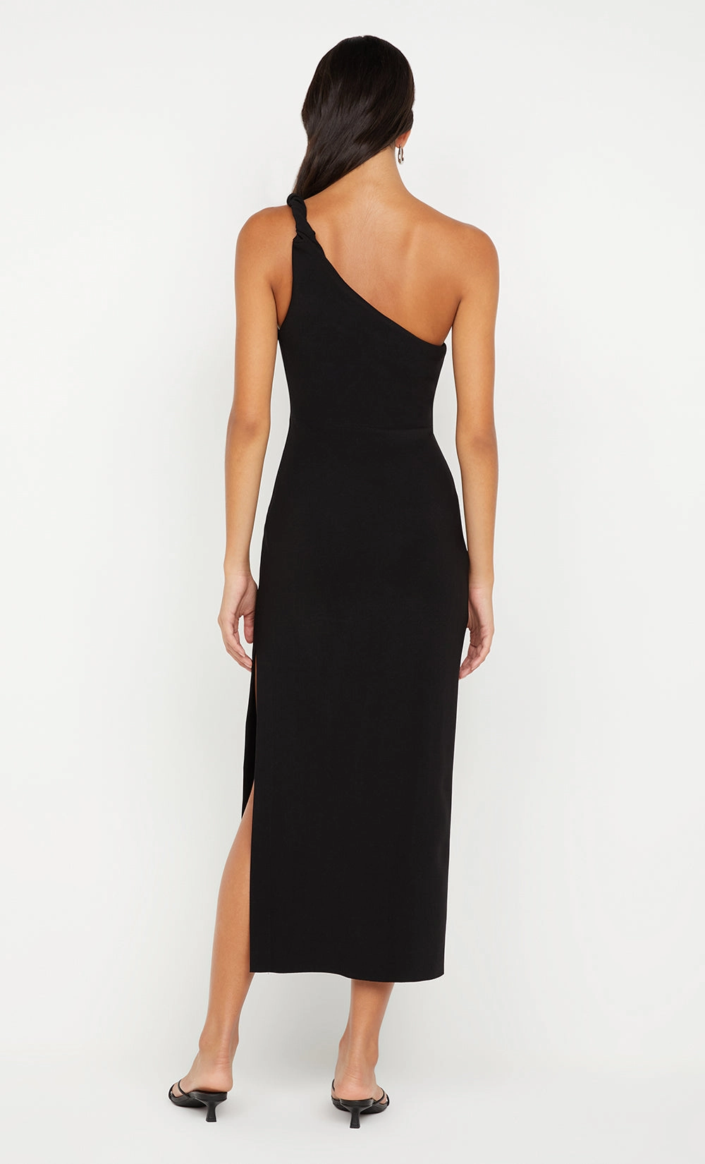 Flawless Construction ARIVEN ASYM MIDI DRESS - BLACK