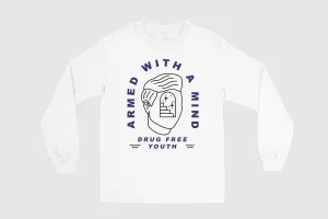 Armed With a Mind Long Sleeve Tee in White