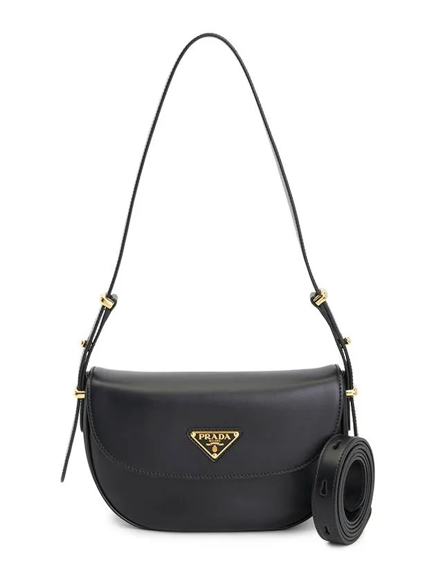 Arque Leather Shoulder Bag Black