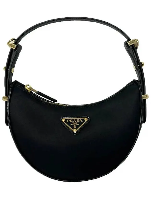 Arque Re-Nylon Brushed Leather Mini Shoulder Bag Black