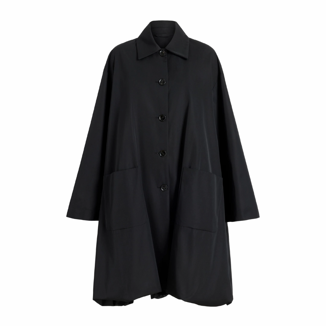 Modern Minimal Coated Cotton Verretta Coat