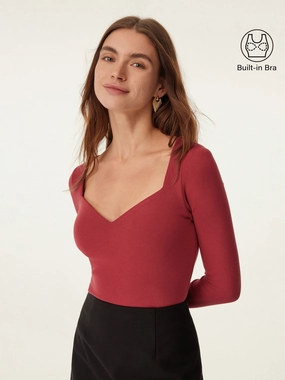Fitted Tank ZipperedPockets Sweetheart Neck Slim Brami Top