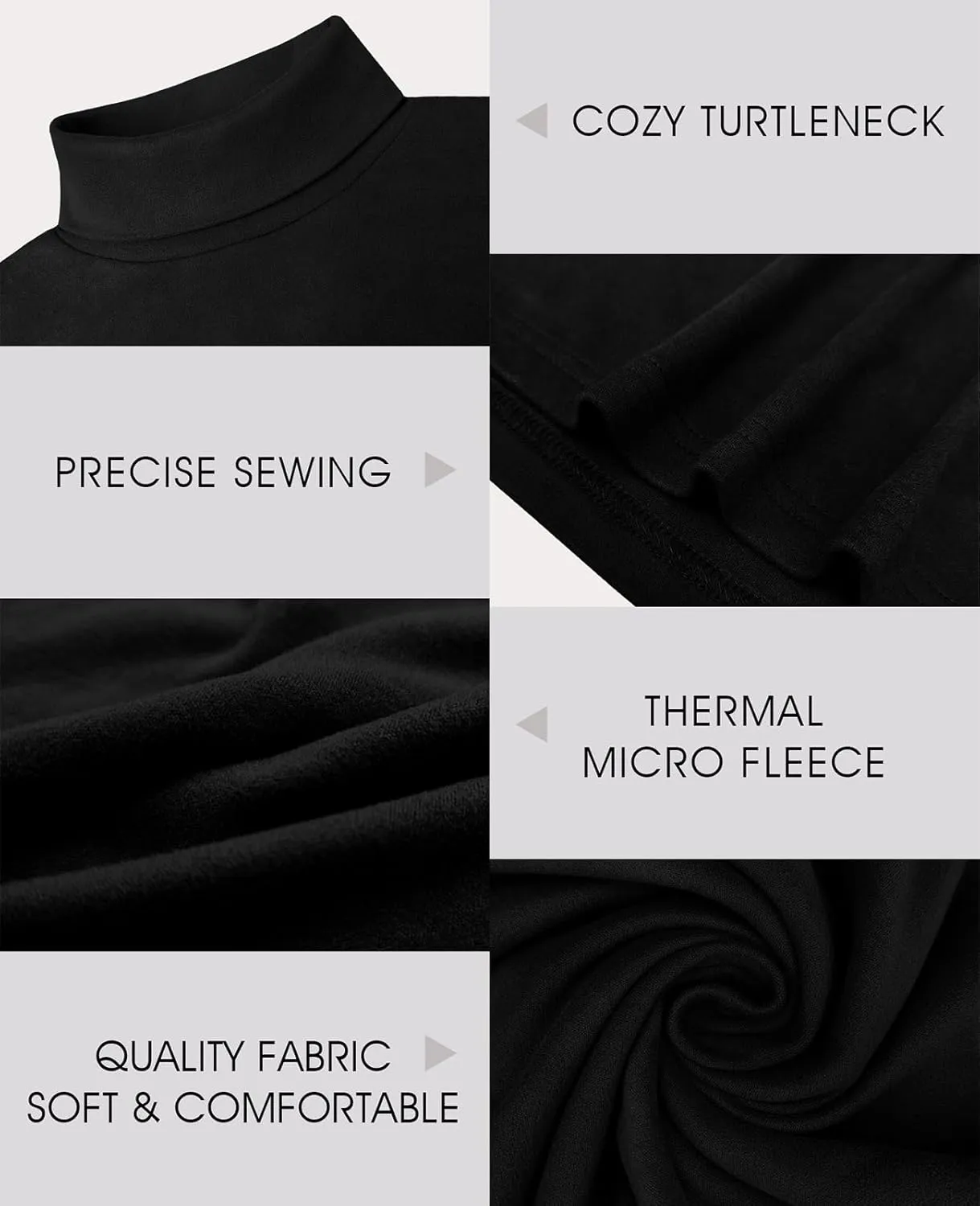 Askdeer Men's Turtleneck Long Sleeve Shirts Thermal Underwear Tops Basic Pullover Sweater Tees