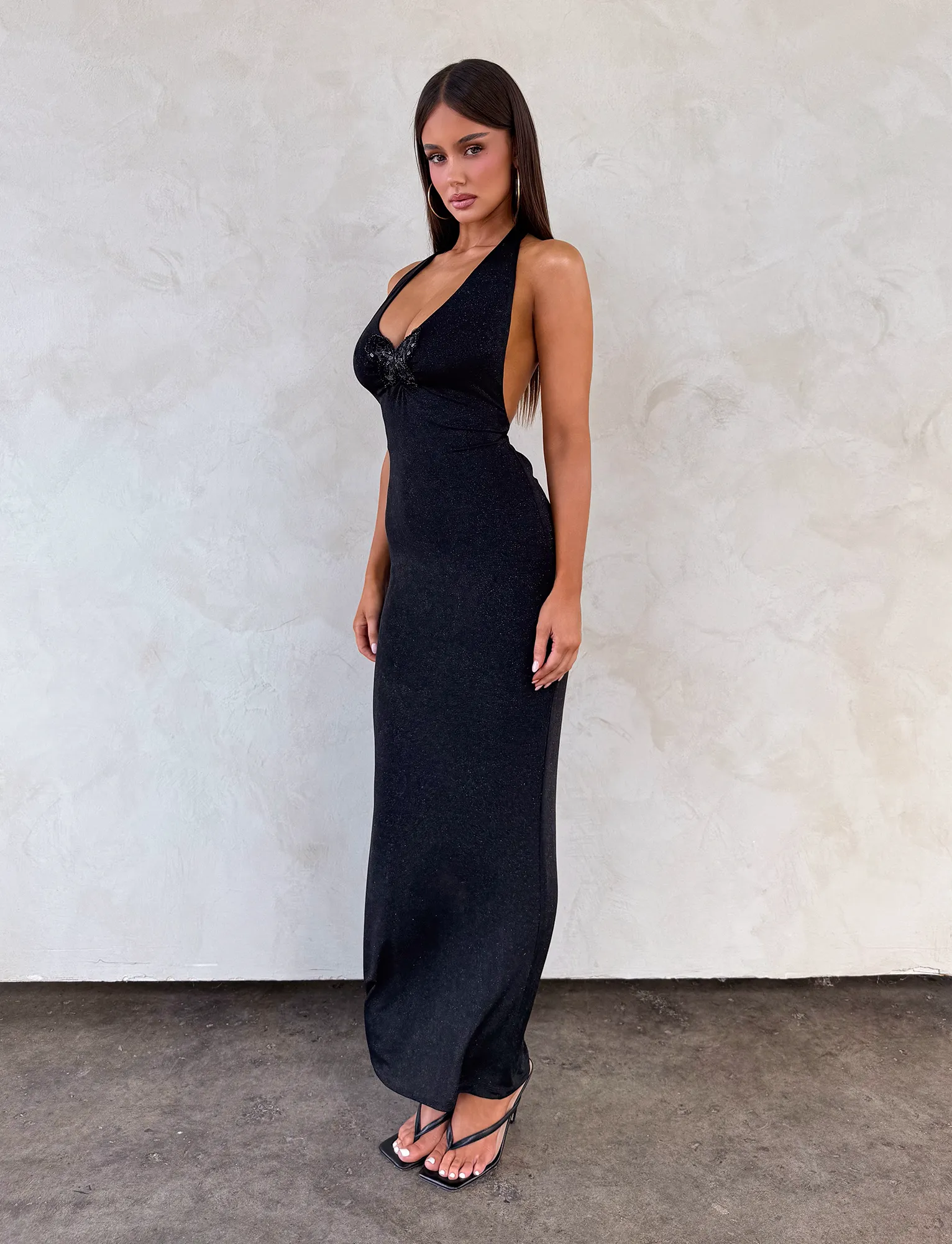 Dreamy Layers ASTORIA MAXI DRESS - BLACK