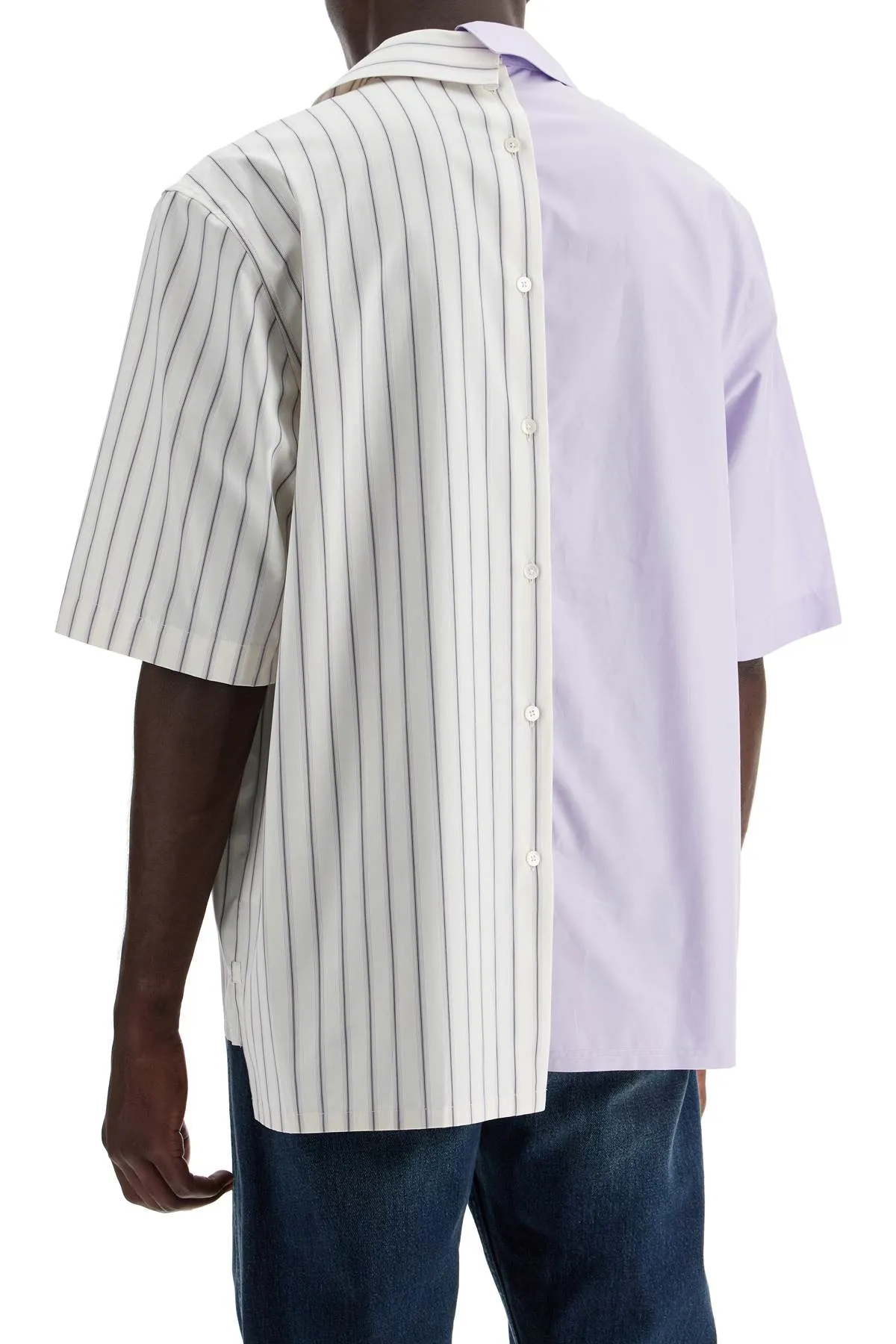asymmetric bowling shirt with