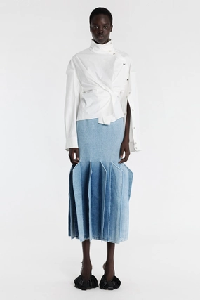 NeutralPalette Moisture Wicking Material Asymmetric Collar Shirt White