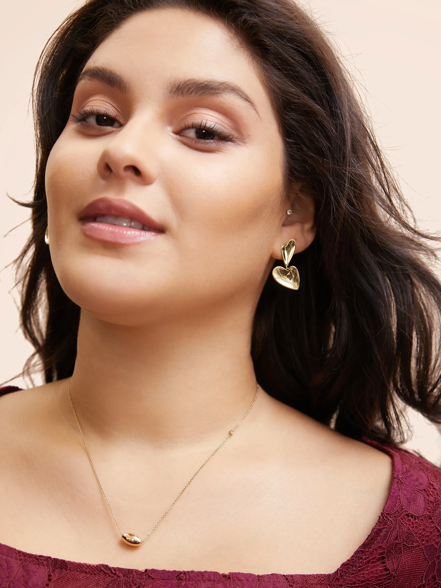 Asymmetrical Heart Design Earrings