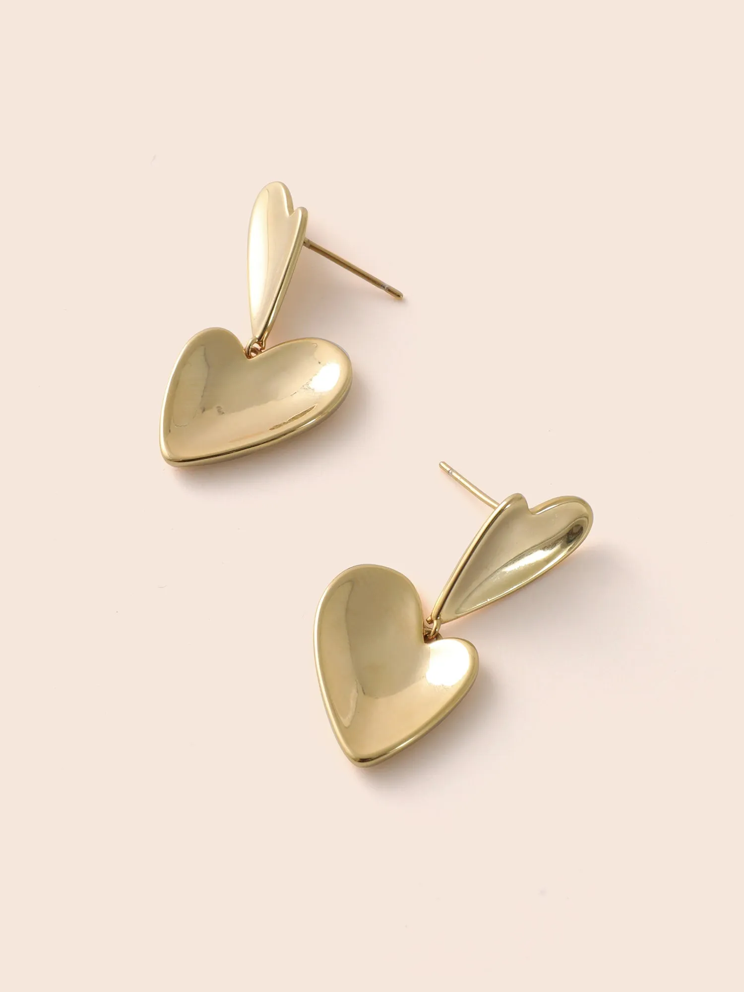 Asymmetrical Heart Design Earrings