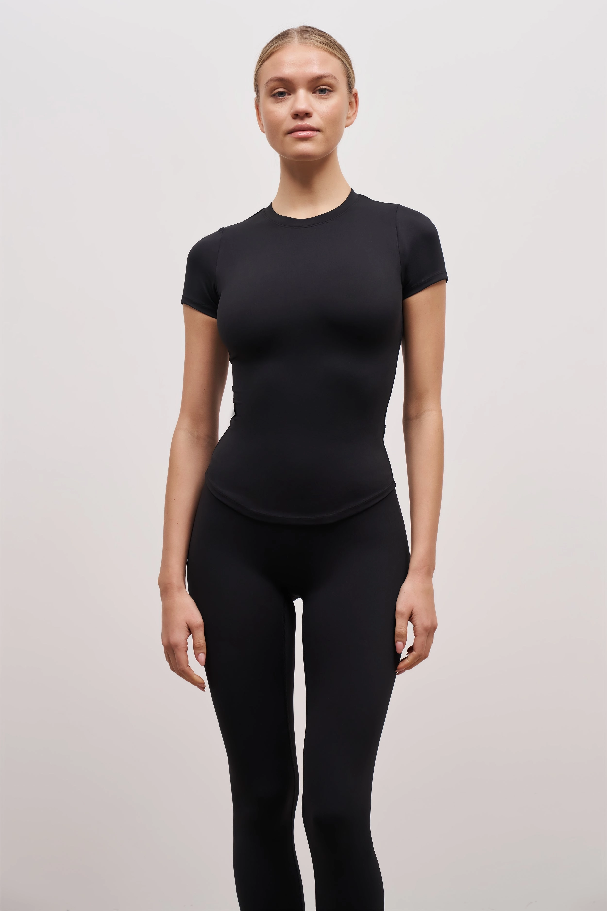 Base Sculpting T Shirt - Black FrayResistant Fabric WaterResistant