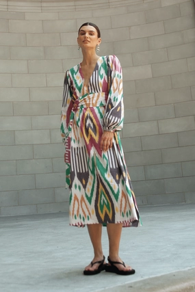 Atira Ikat Dress Multi Office Cool