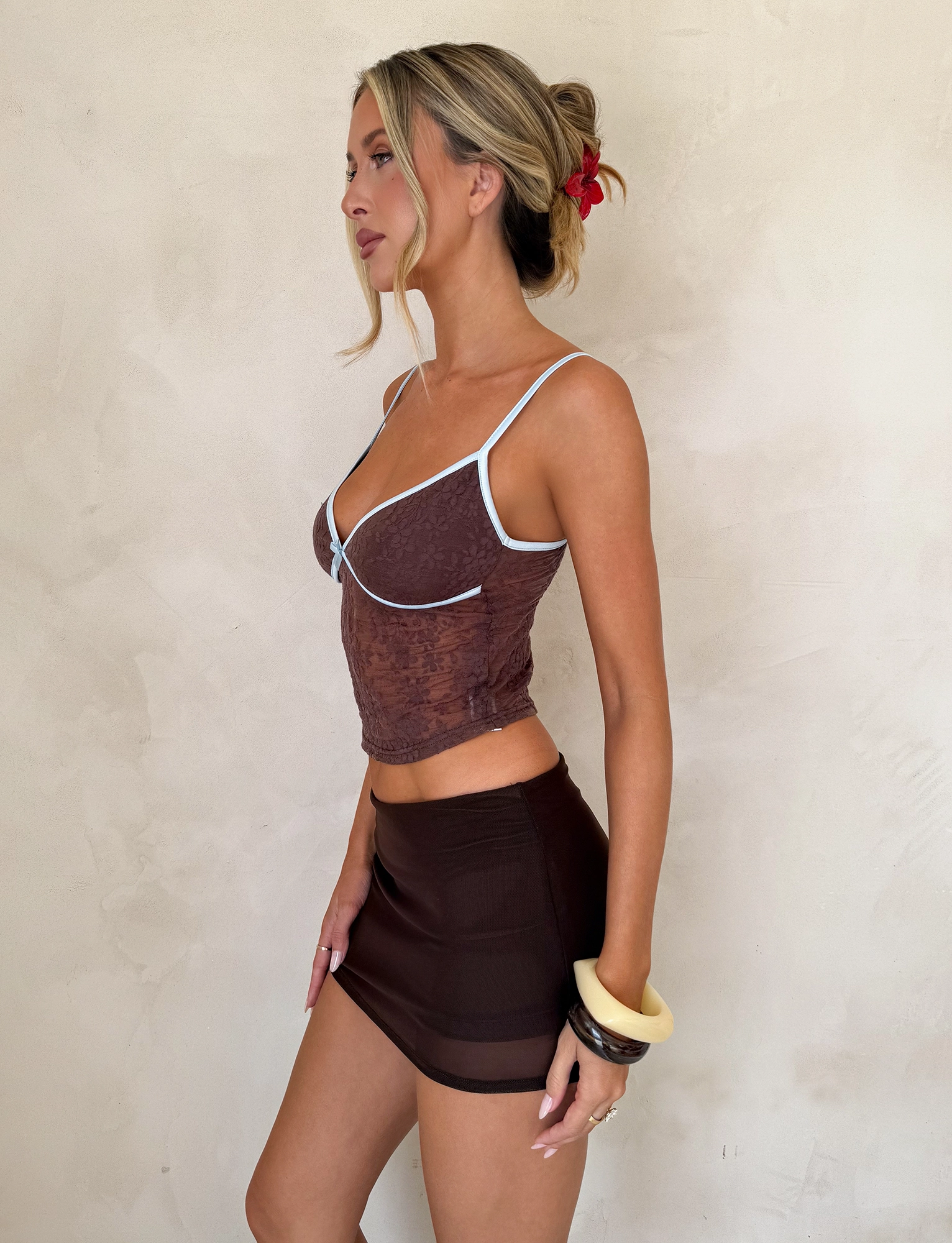 LongWearingComfort AUBURN TOP - CHOCOLATE