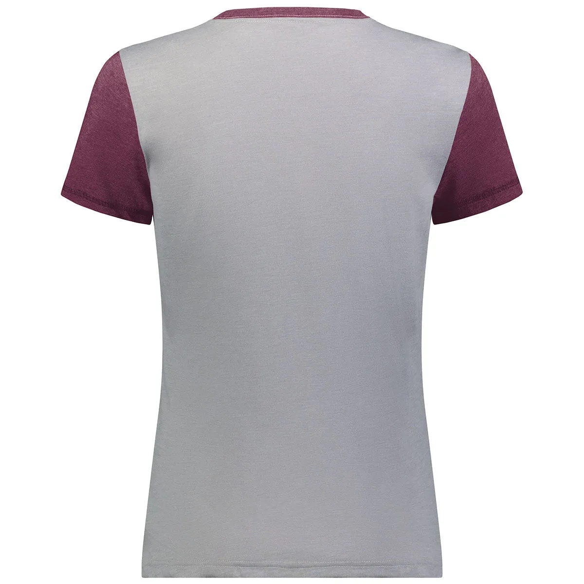 Augusta Sportswear Women's Grey Heather/Maroon Heather Gameday Vintage Ringer Tee