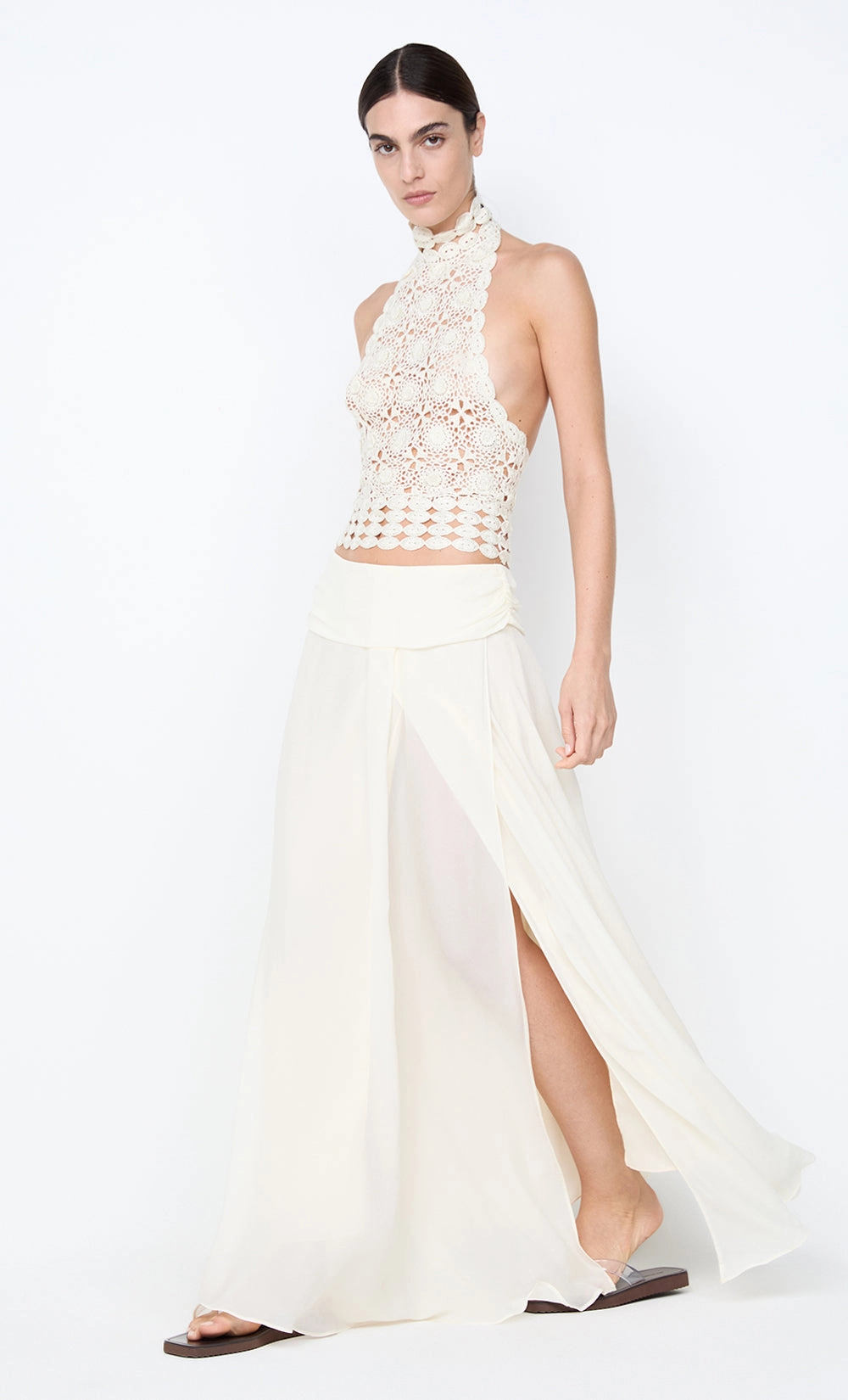 AURELIA MAXI SKIRT - IVORY Long Lines Euro Ease