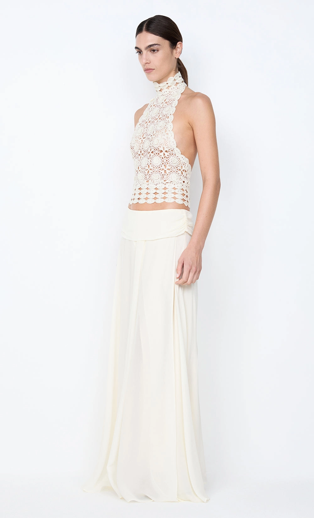 Perfect Design Lace-Trim AURELIA MAXI SKIRT - IVORY