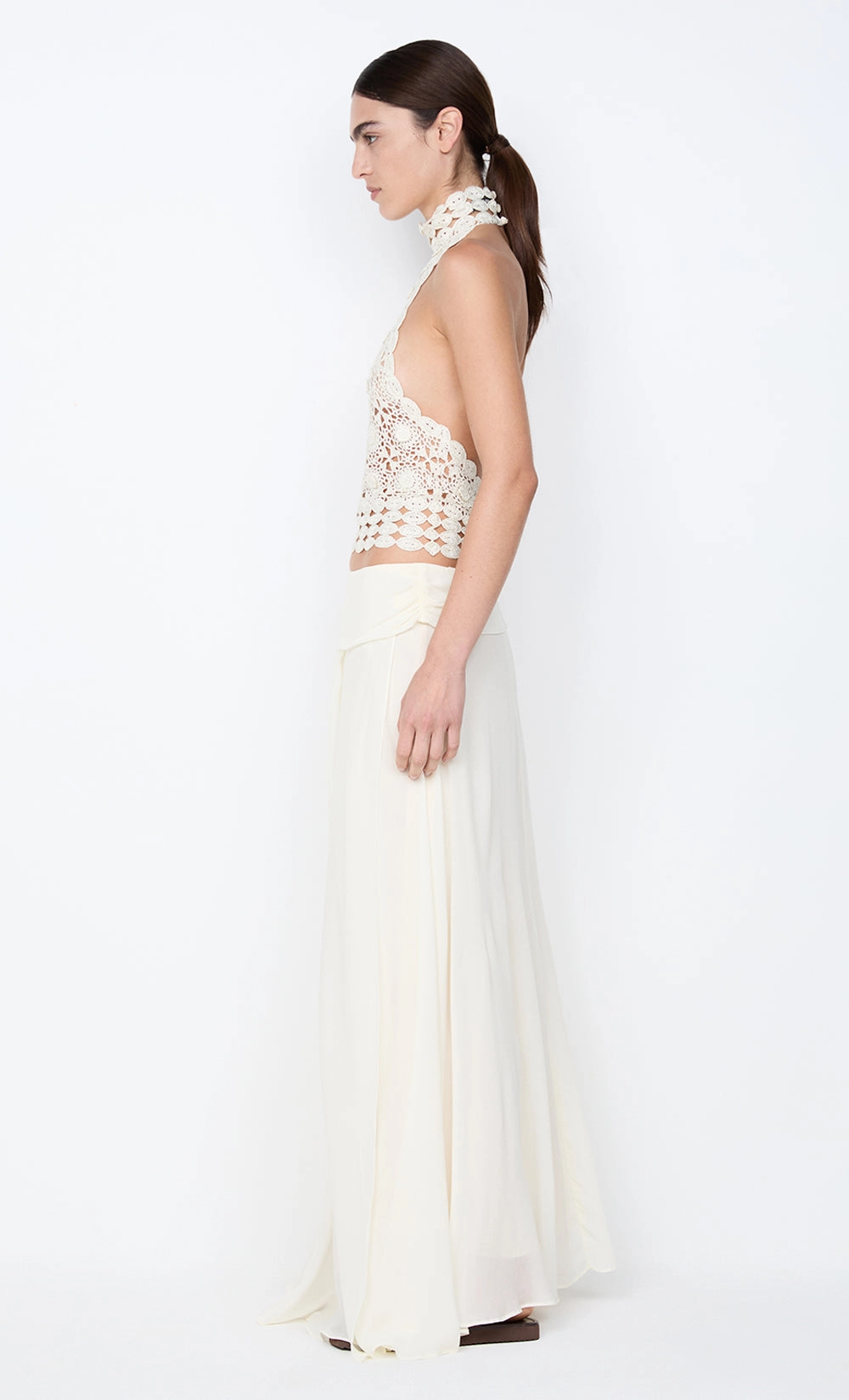 Simple Mood Body Fit AURELIA MAXI SKIRT - IVORY