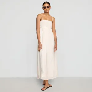 Casual day-to-night piece Aurora Ruched Organic Cotton Maxi Dress