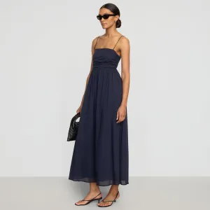 Relax Tones Aurora Ruched Organic Cotton Maxi Dress
