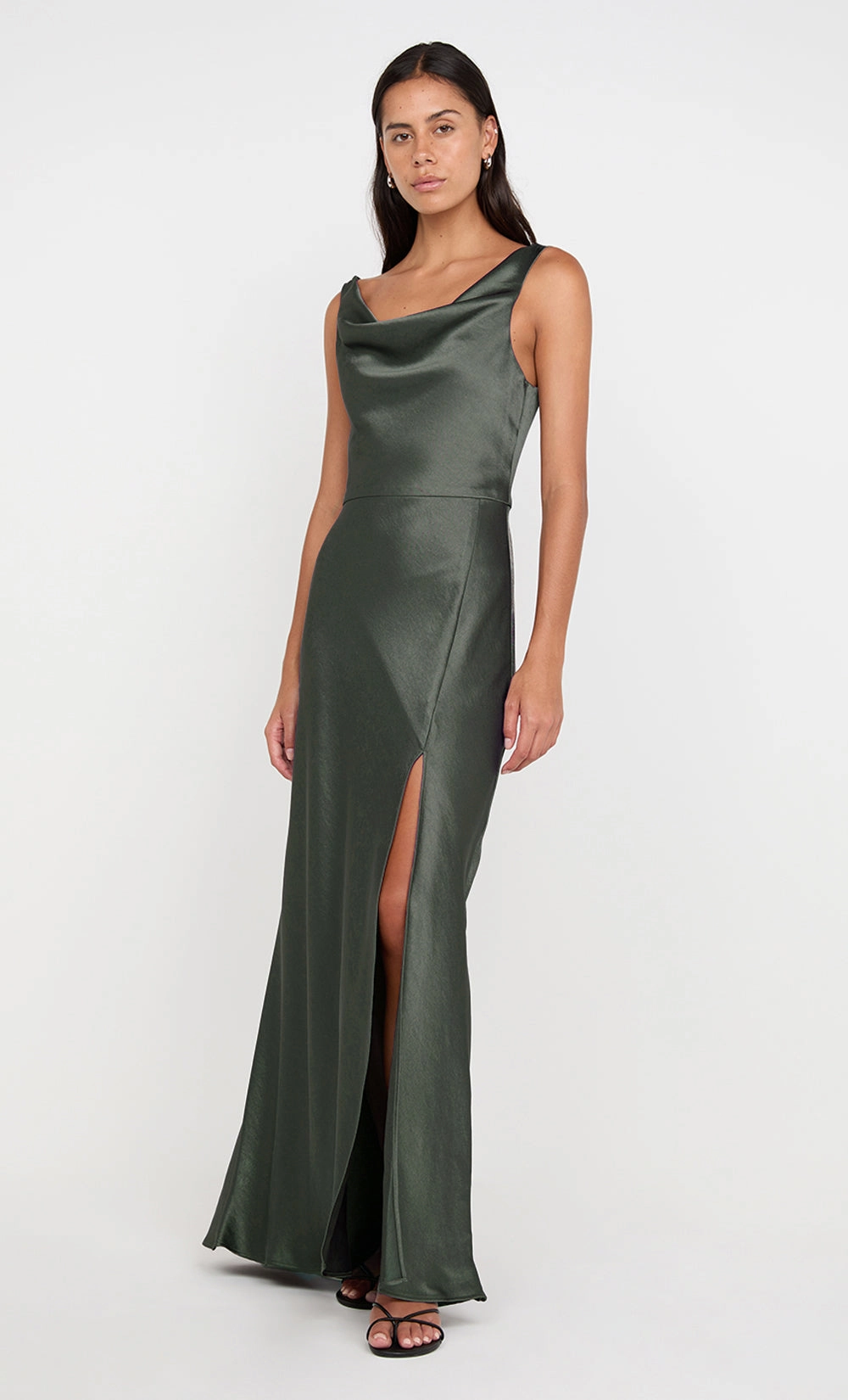 Layered Wear AUSTEN COWL NECK MAXI DRESS - DARK WILLOW