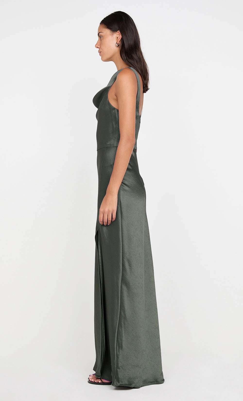 Travel Fit AUSTEN COWL NECK MAXI DRESS - DARK WILLOW