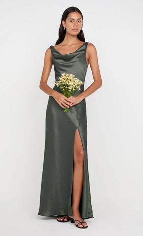 AUSTEN COWL NECK MAXI DRESS - DARK WILLOW Timeless Design Flattering Style