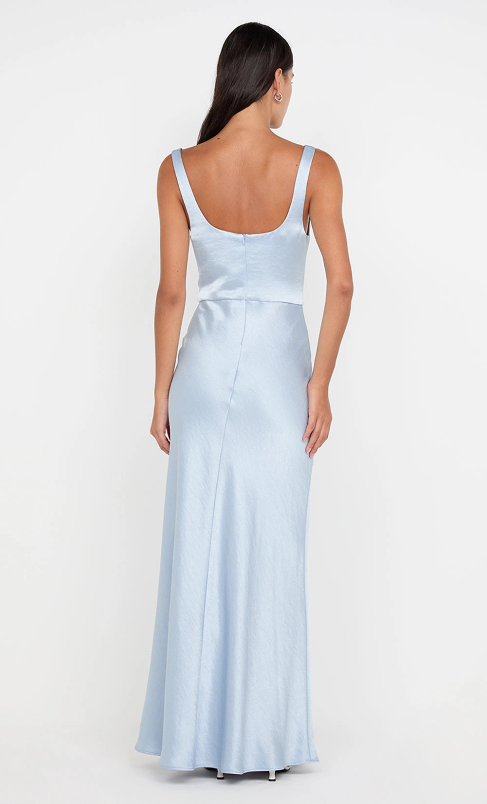 AUSTEN COWL NECK MAXI DRESS - DUSTY BLUE Winter-Season Travel Essential