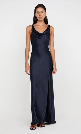 AUSTEN COWL NECK MAXI DRESS - INK Modern Silhouette boho vibe