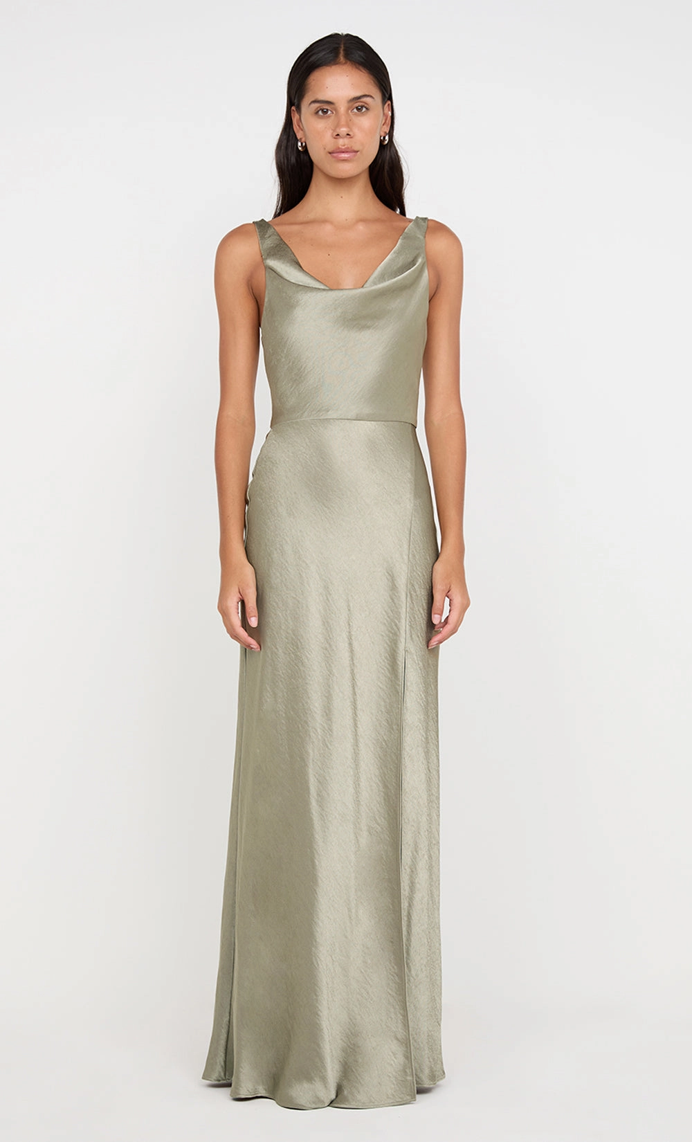 AUSTEN COWL NECK MAXI DRESS - SAGE Day Glow