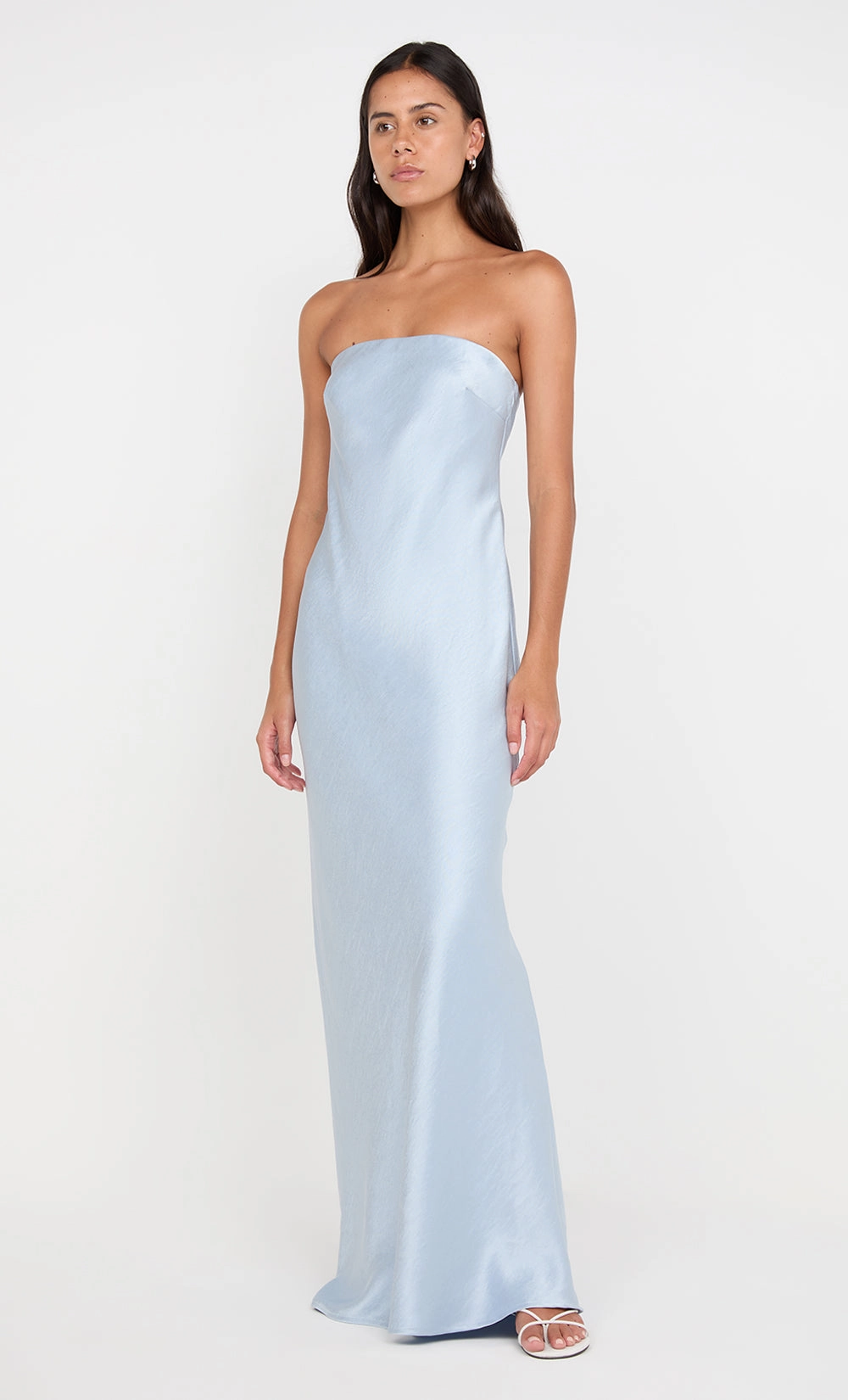 AUSTEN STRAPLESS MAXI DRESS - DUSTY BLUE Comfort Layer Wear