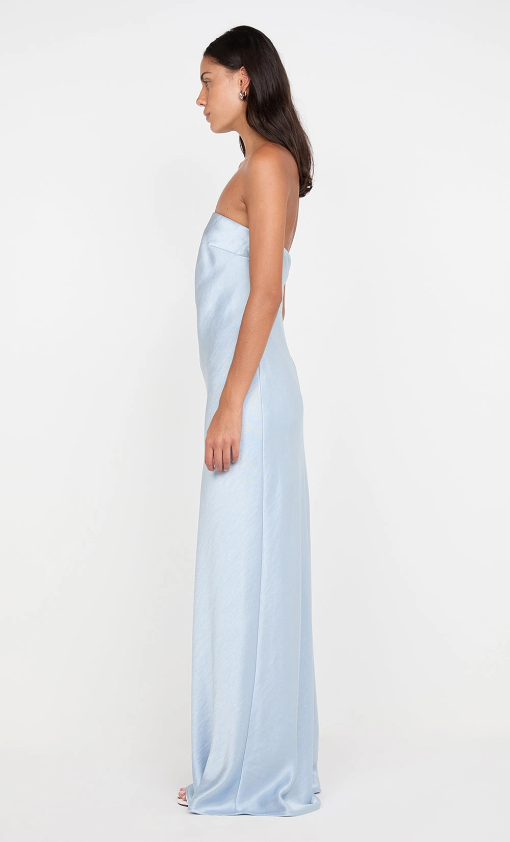 Cozy Touch Upgrade-Option AUSTEN STRAPLESS MAXI DRESS - DUSTY BLUE