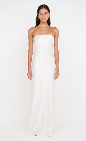 Flexible Design Premium Fabric AUSTEN STRAPLESS MAXI DRESS - IVORY