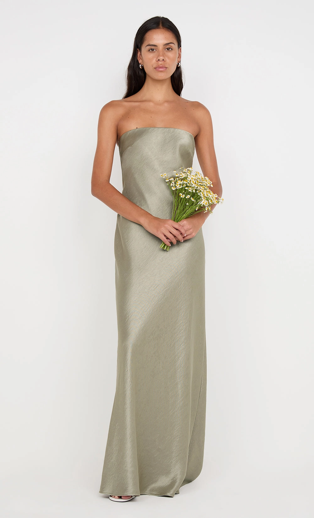 AUSTEN STRAPLESS MAXI DRESS - SAGE Relaxed Layer