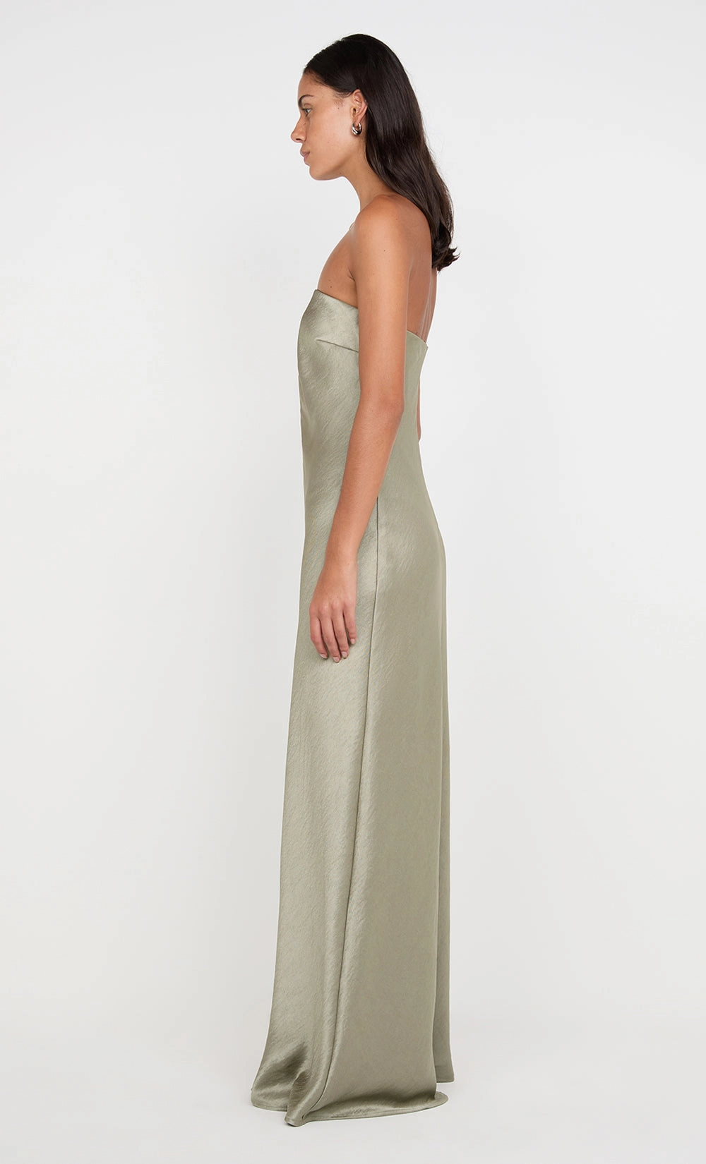 AUSTEN STRAPLESS MAXI DRESS - SAGE Feminine full-length gown Effortless Comfort
