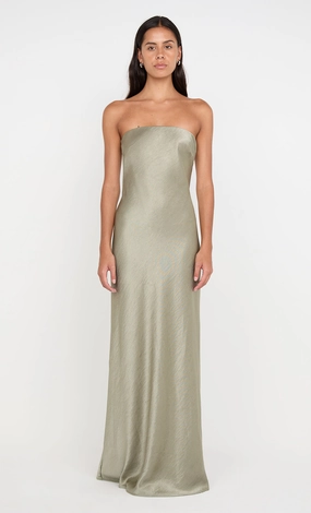 Comfortable casual dress Breathable Comfort Wear AUSTEN STRAPLESS MAXI DRESS - SAGE