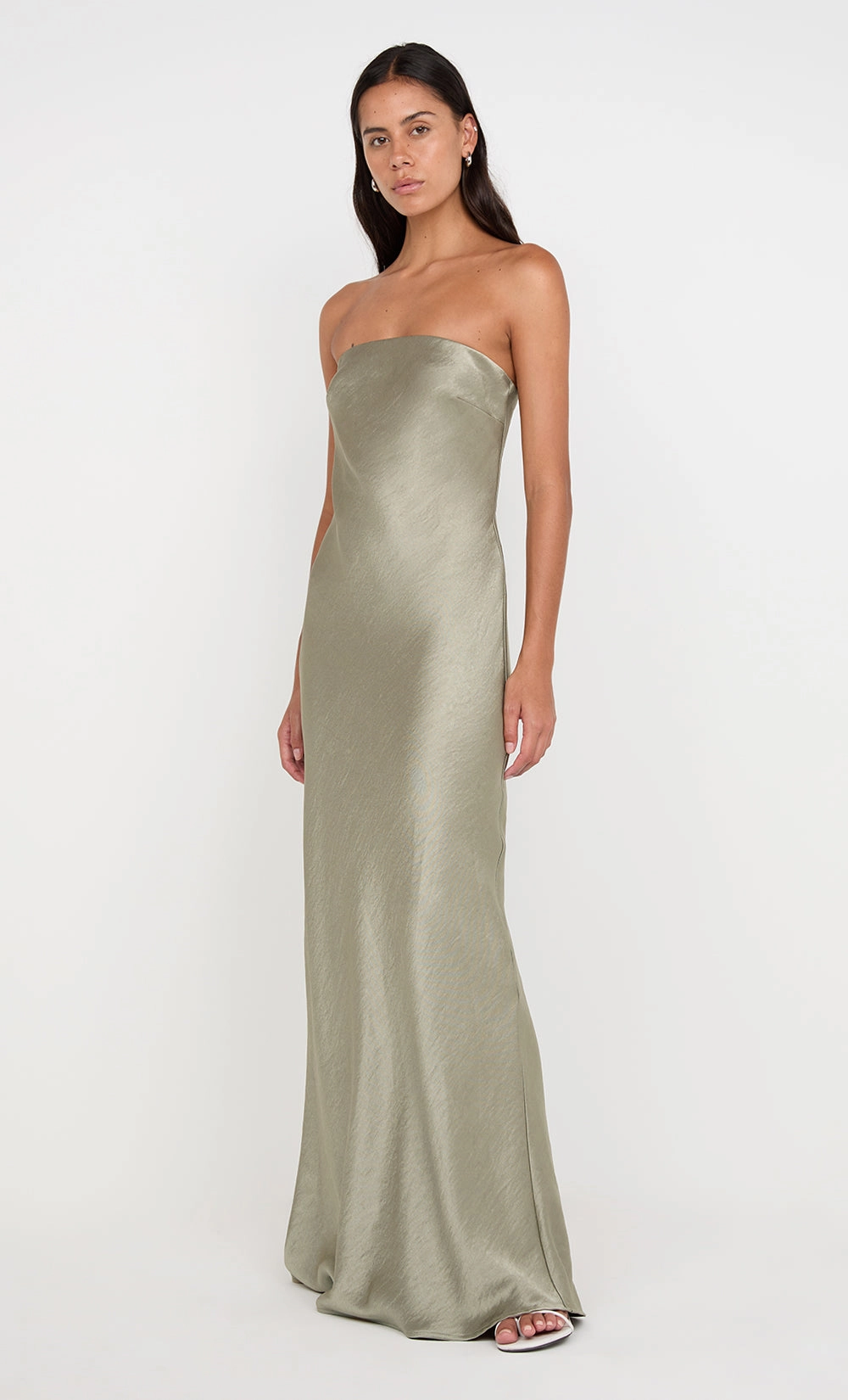 Tall Fit Art-Gallery AUSTEN STRAPLESS MAXI DRESS - SAGE