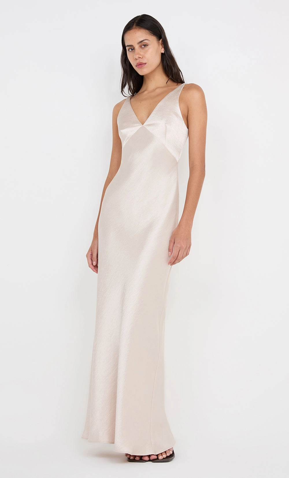 AUSTEN V NECK MAXI DRESS - SAND Statement Mood