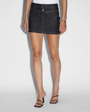 premium design Stretch Fit Denim PARADIGM SKIRT MIDNIGHT