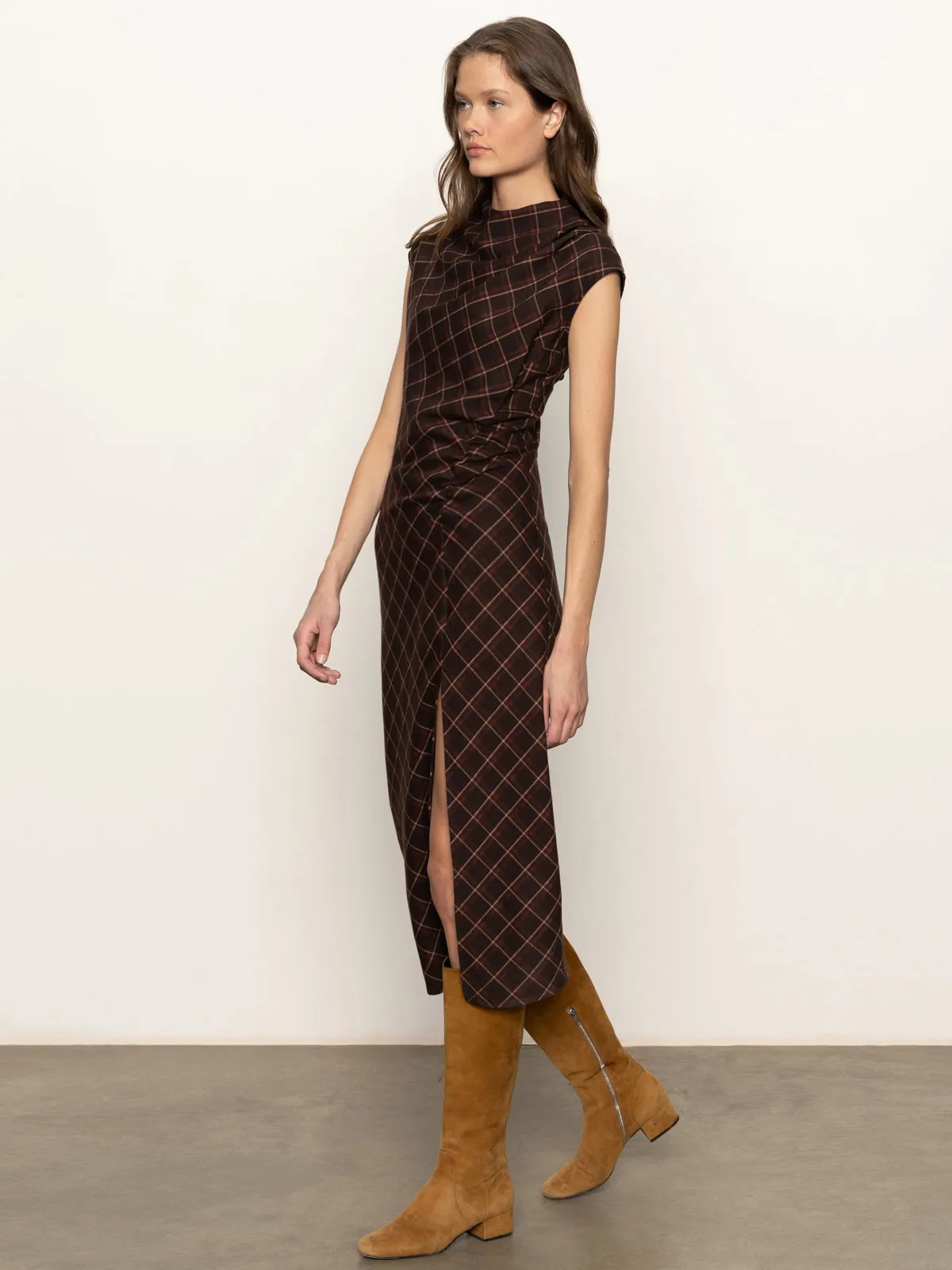 Autumns Best Dress Cocoa Plaid Soft and Stylish