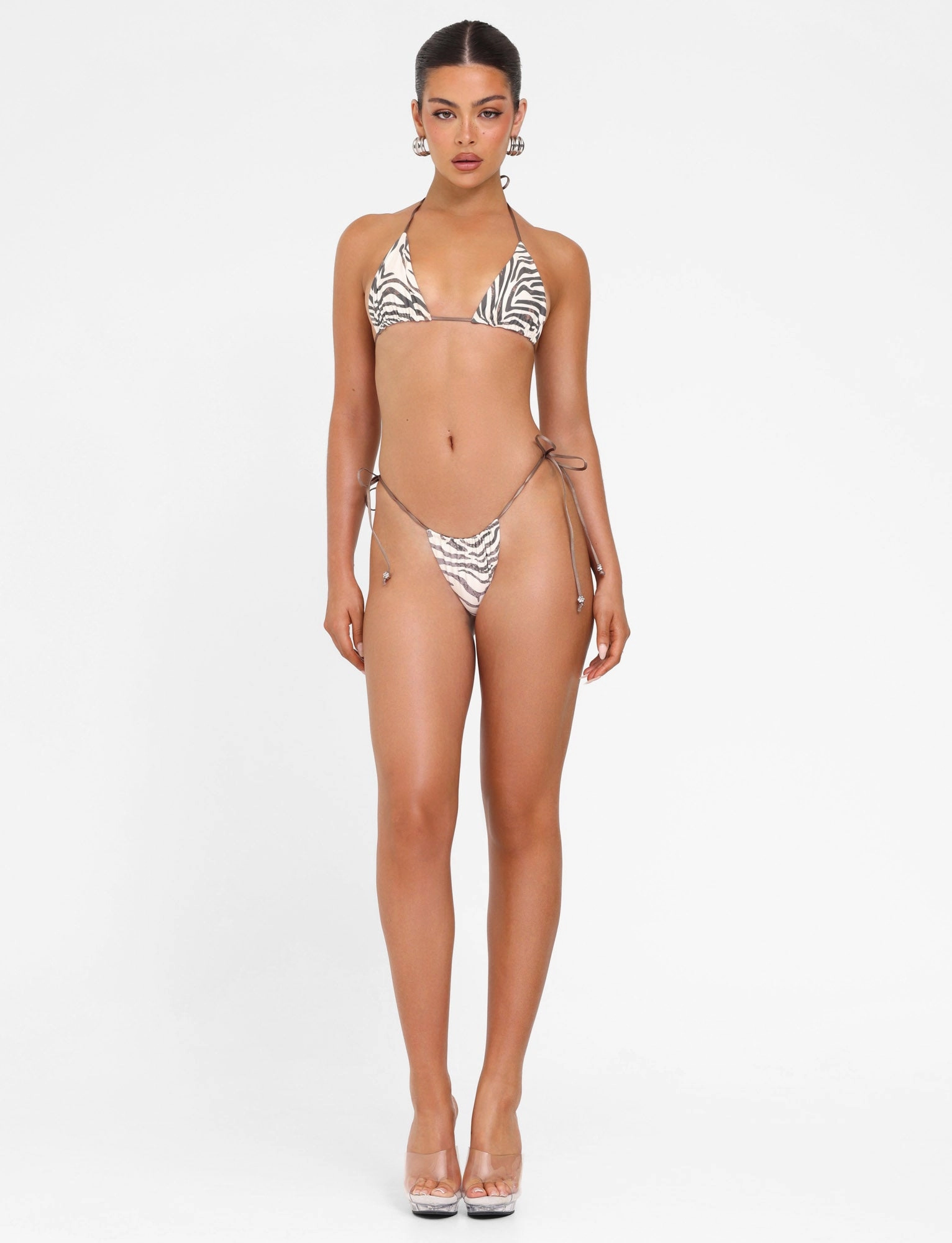 beach party AVE BIKINI BOTTOM - NEUTRAL : ZEBRA