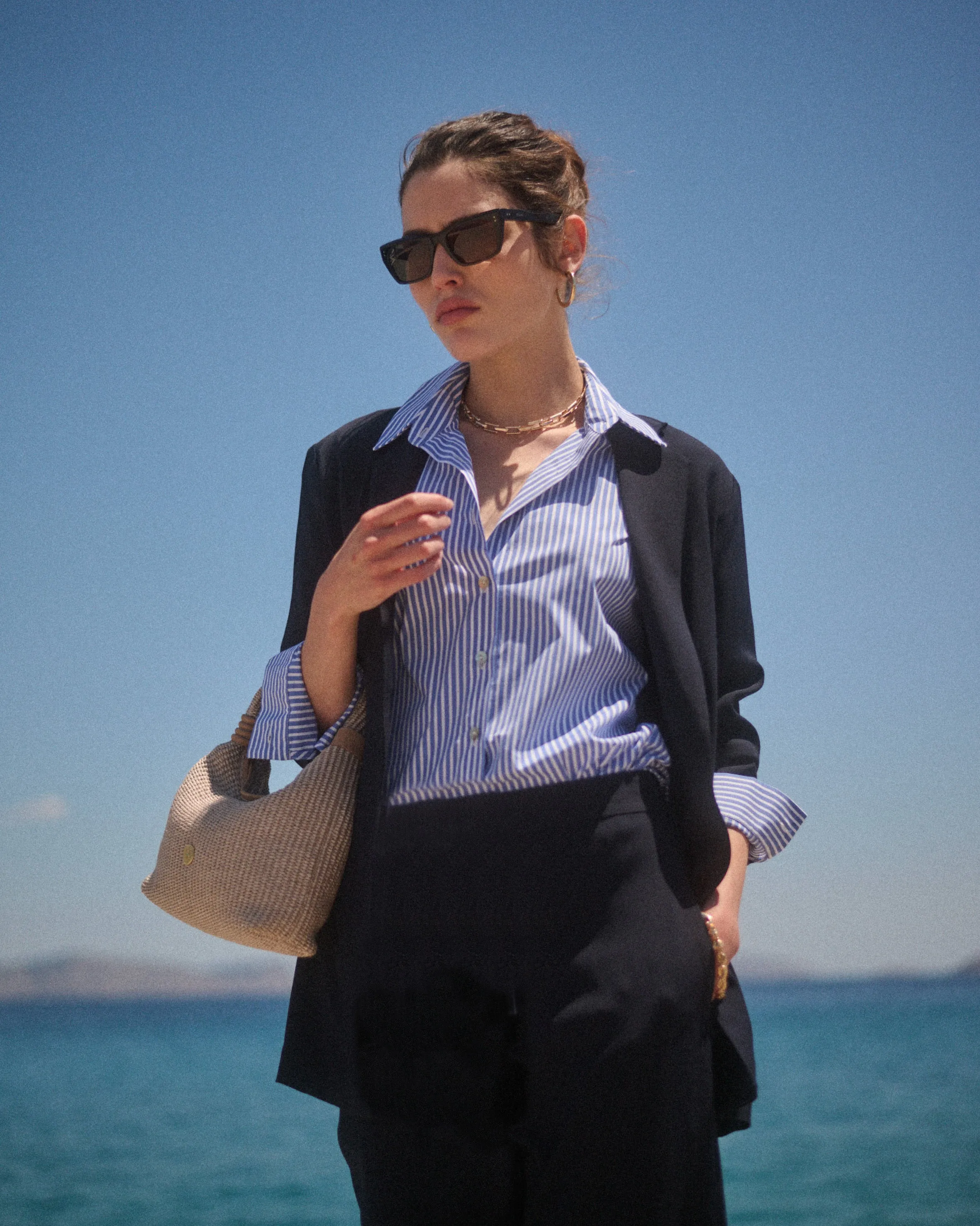 Avra Oversized Blazer Dark Navy